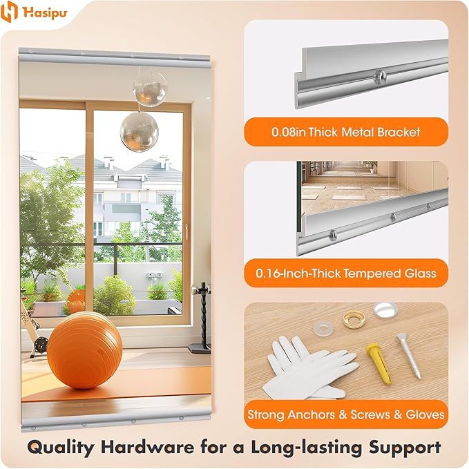 Hasipu Home Gym Mirror 55" L x 17" W - Image 2