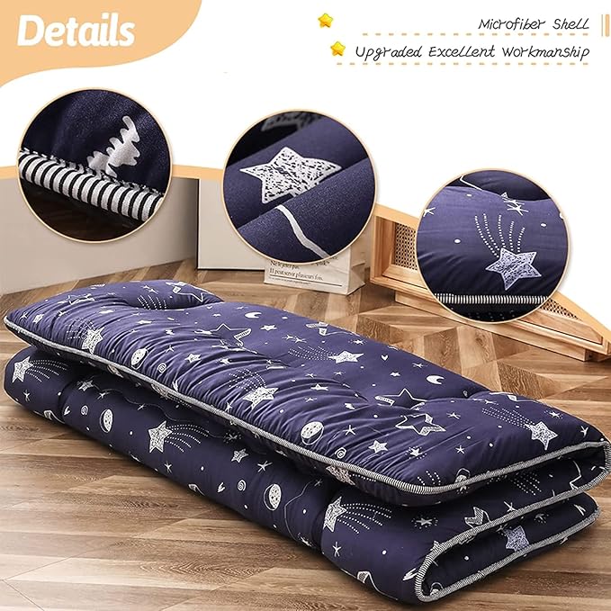 Navy Star Futon Mattress Japanese Floor Mattress Tatami Floor Mat Foldable Bed - Image 4