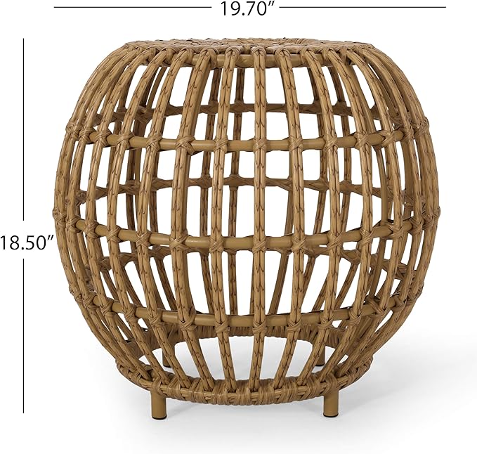 Christopher Knight Home Side Table, Light Brown - Image 3