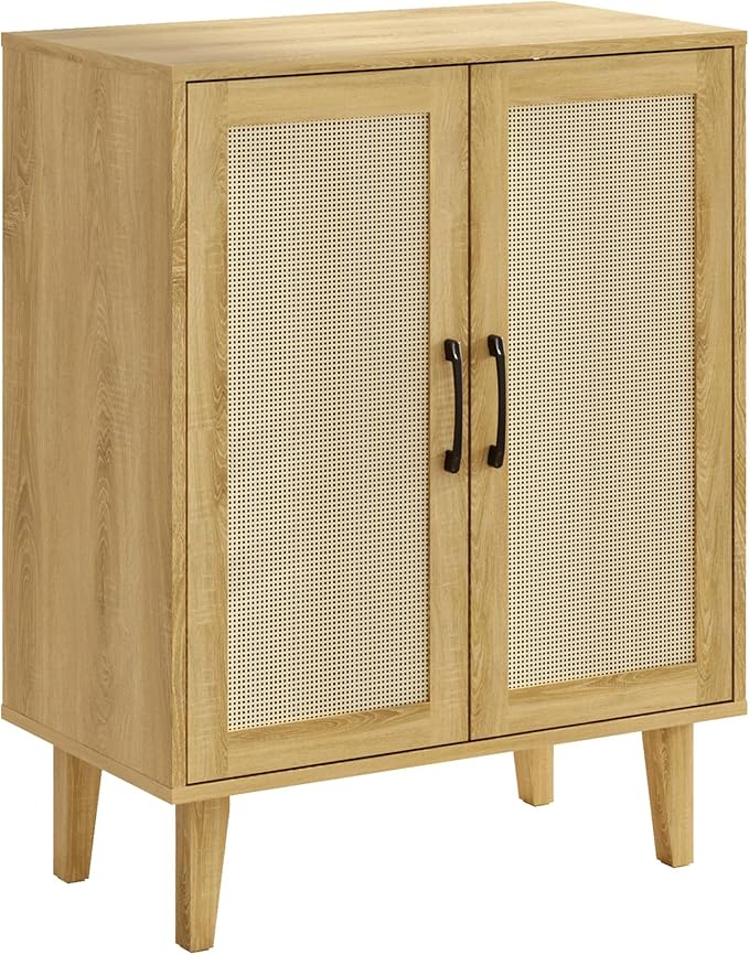 Rattan Decorated Buffet Cabinet by Kopuity