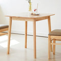 Livinia Aslan 29.5" Malaysian Oak Square Wooden Dining Table/Small Solid Wood by Livinia