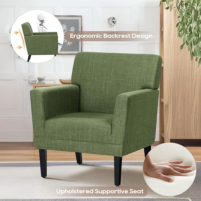 COLAMY Modern Accent Chair for Living Room, Upholstered Fabric Accent Armchair - Image 4
