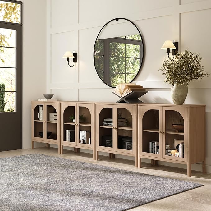 Nathan James Mason Modern Farmhouse TV Stand, Free Standing Accent Sideboard by NathanJames