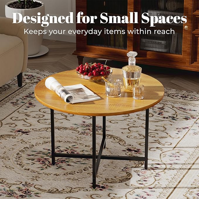 Round Coffee Table, Small Coffee Tables - Image 3