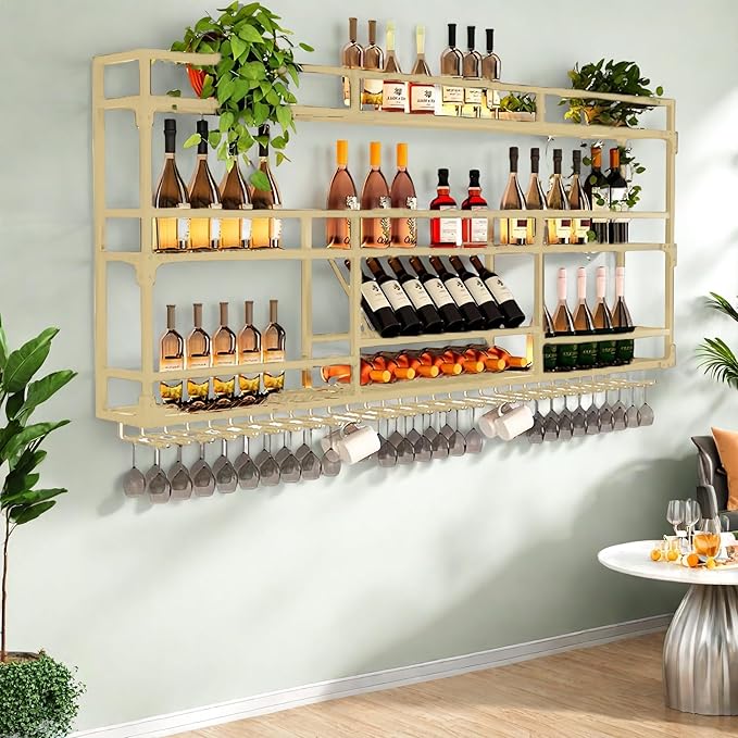 Metal Wall-Mounted Wine Rack - Image 6