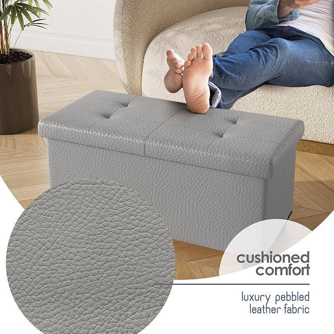 STORAGEBUD Storage Ottoman Bench - Image 7