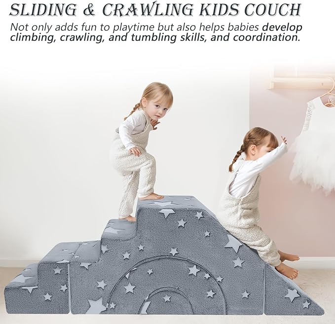 MeMoreCool Foam Climbing Toddler Couch, Modular Kids Sofa - Image 5