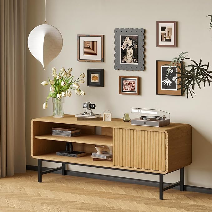 TV Stand, Mid Century Modern Entertainment Center - Image 7