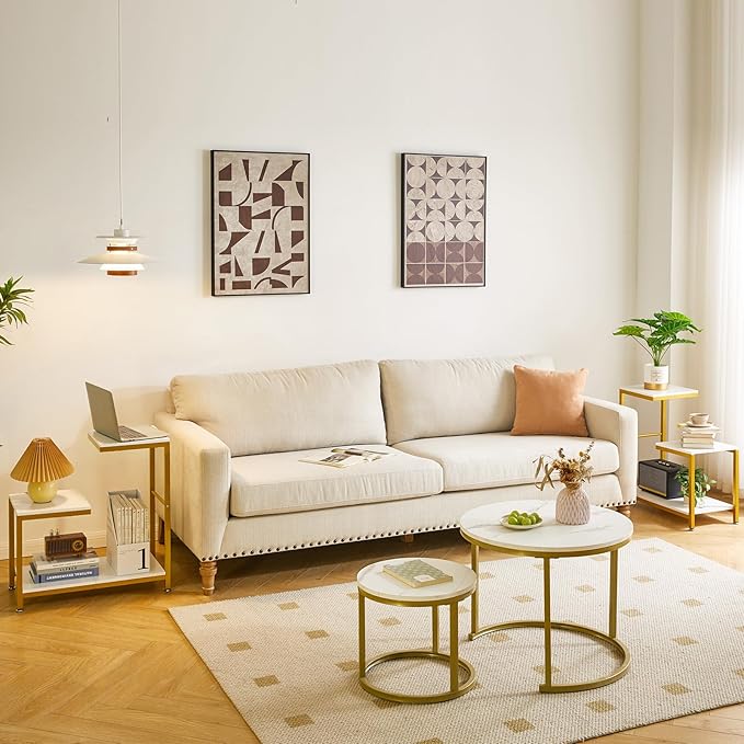 G-Shaped End Table for Living Room, Sofa Table Corner Tables, Nightstand - Image 7