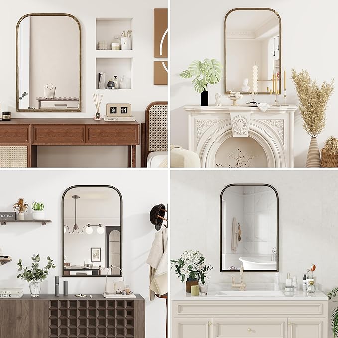 Axeman 32x48 Rounded Rectangular Wall Mirror, Decorative Bathroom Mirror - Image 7