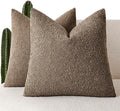Foindtower Pack of 2, Decorative Textured Boucle Throw Pillow Covers Neutral by Foindtower