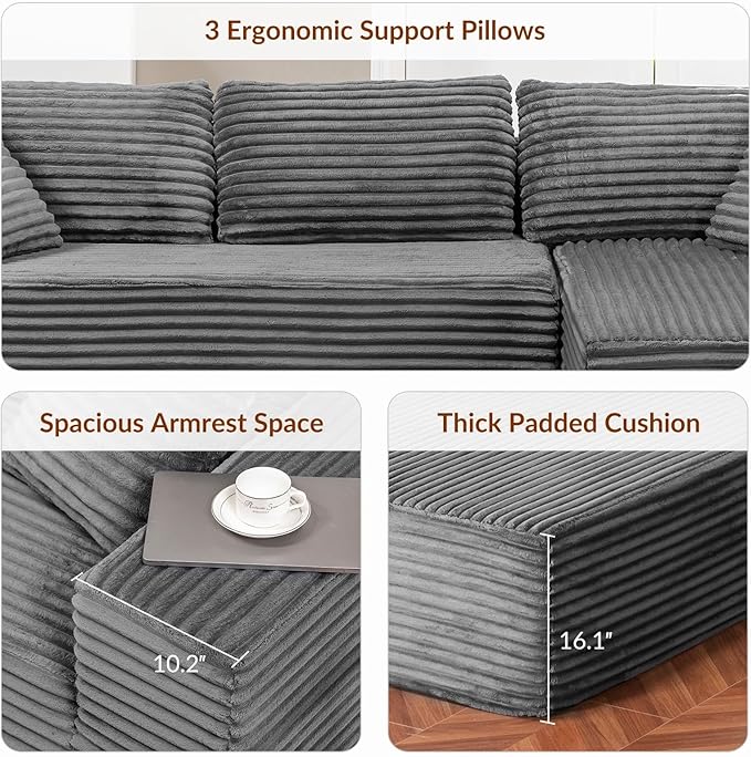 COMHOMA 105”Modular Sectional Sofa - Image 9