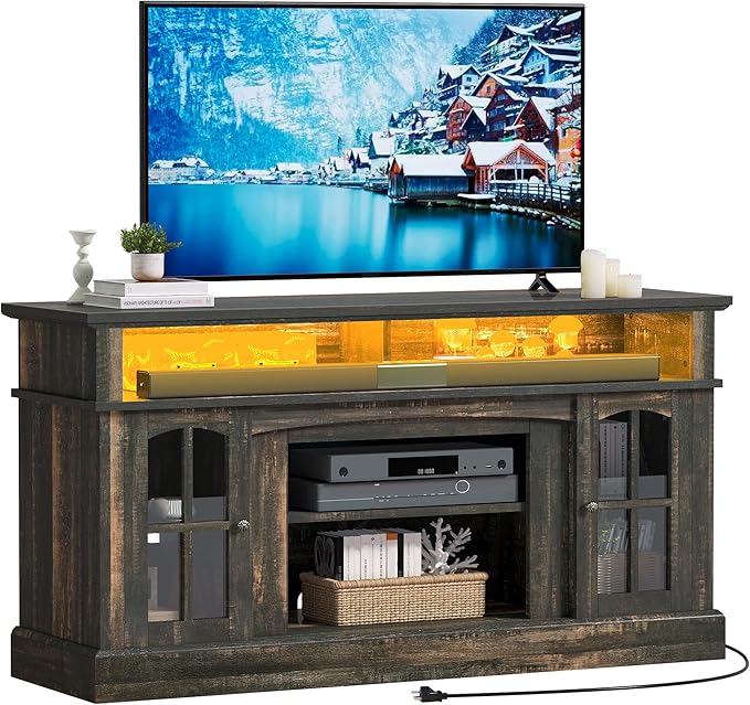 YITAHOME LED Farmhouse TV Stand - Image 8