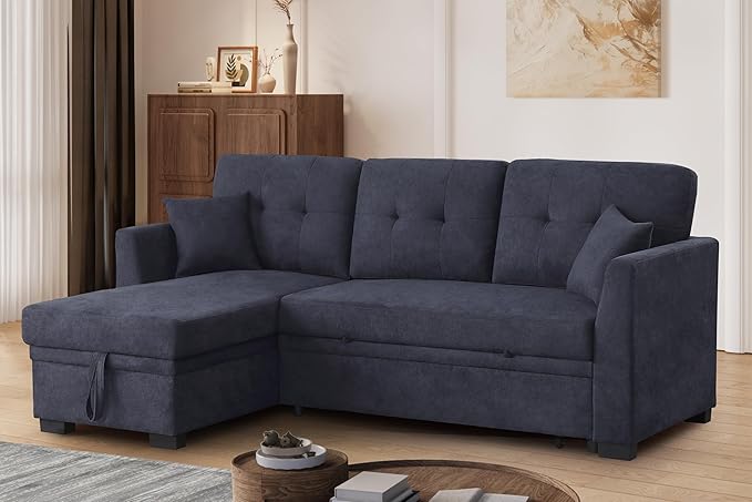 L Shaped Sectional Sleeper Sofa Couch - Image 3