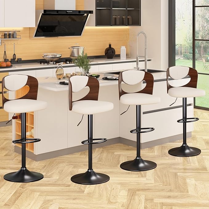 VECELO Bar Stools Set of 2, Kitchen Island Stools - Image 6