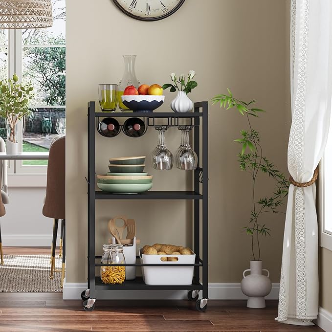 TUTOTAK Bar Cart, Home Bar Serving Cart - Image 8