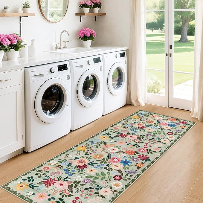 Runner Rug for Entryway: 2x10 Kitchen Rugs Non Slip Washable Ultra-Thin Soft - Image 4