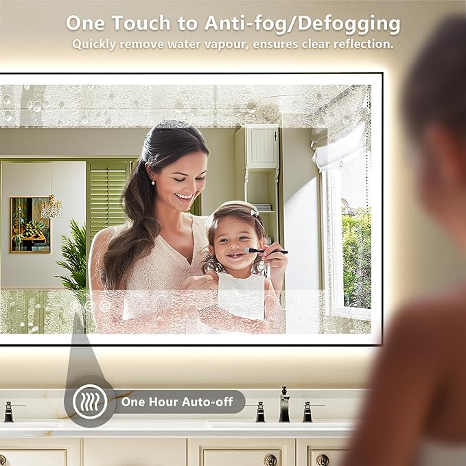 60x38 Inch LED Bathroom Mirror - Image 6