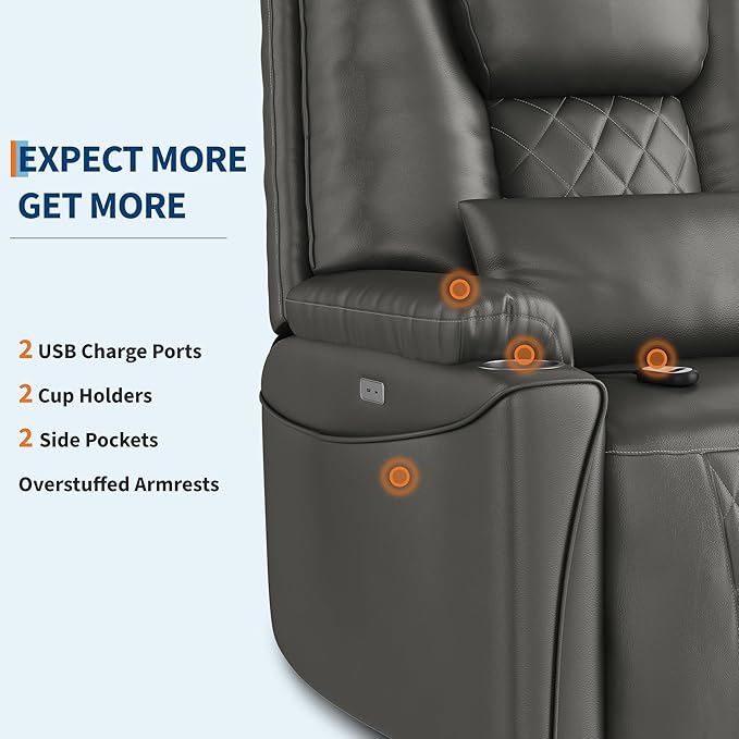 IDEALHOUSE Electric Power Lift Recliner Chair Sofa, Power Lift Chair - Image 4