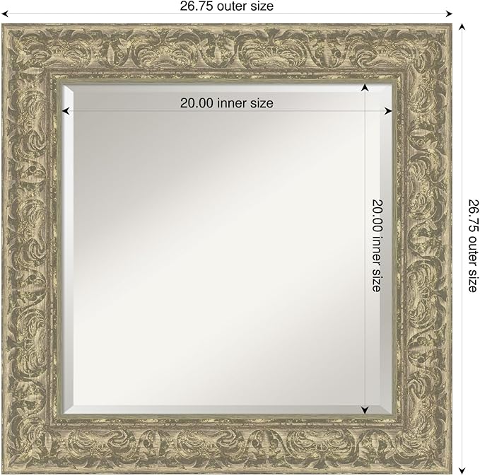 Amanti Art Silver Bathroom Mirror - Image 3