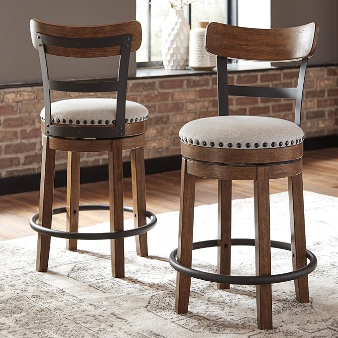 Signature Design by Ashley Valebeck Rustic Farmhouse 24.5” Counter Height - Image 2