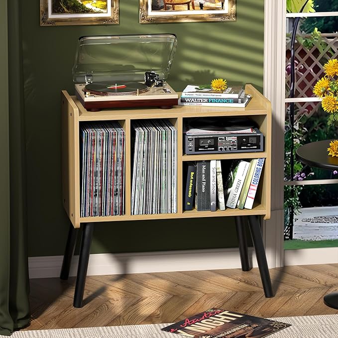 Record Player Table, Mid-Century Record Player Stand - Image 8