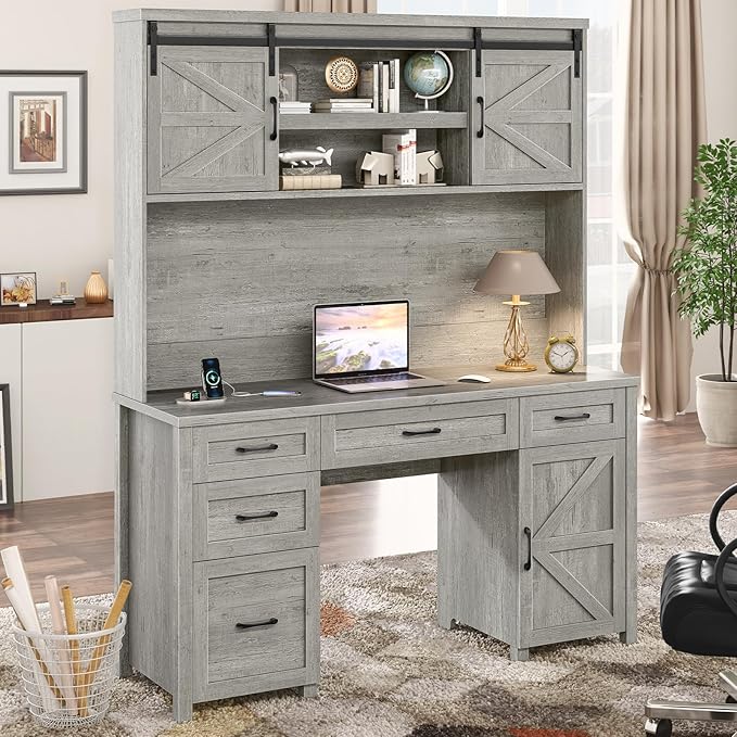 67''H Farmhouse Executive Desk - Image 6