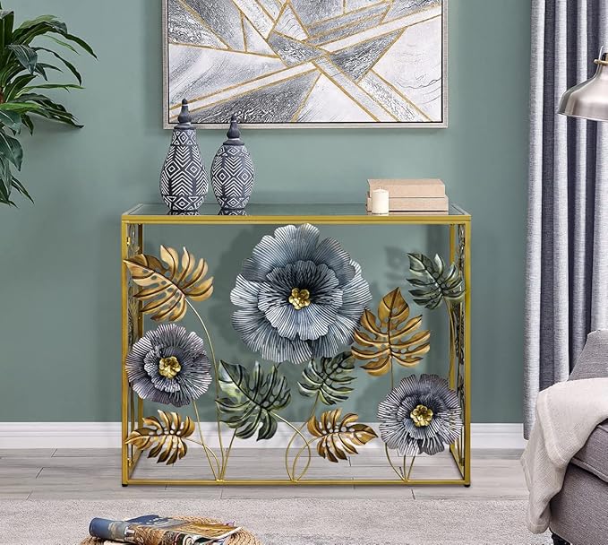 Console Table, Vintage Art Sofa Table - Image 4