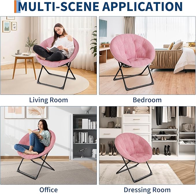 Saucer Chair, XL Foldable Lounge Chair - Image 5