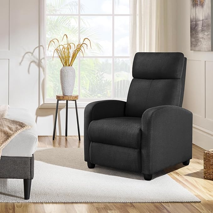 Yaheetech Fabric Recliner Chair Sofa Ergonomic Adjustable Single Sofa - Image 9