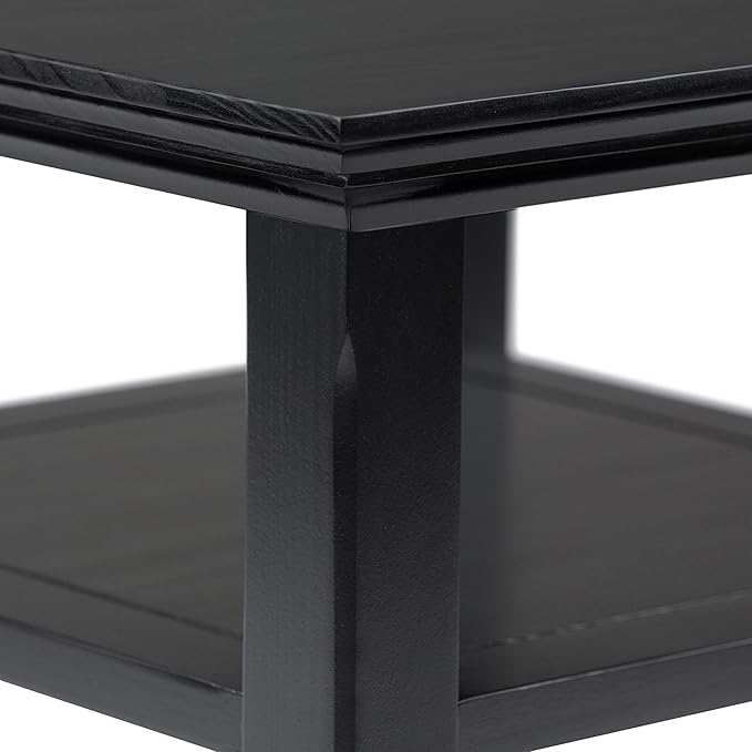 SIMPLIHOME Acadian SOLID WOOD 19 inch Wide Square Transitional End Table in - Image 5