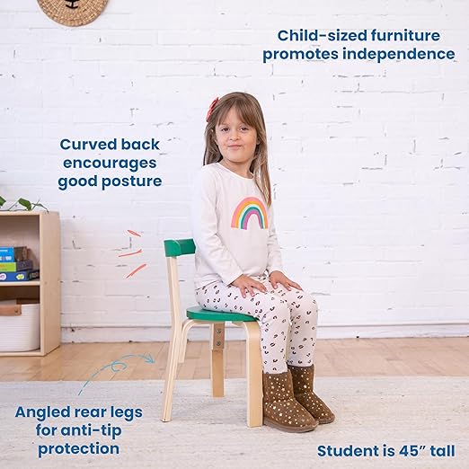 ECR4Kids Bentwood Round Table and Curved Back Chair Set, Kids Furniture - Image 4