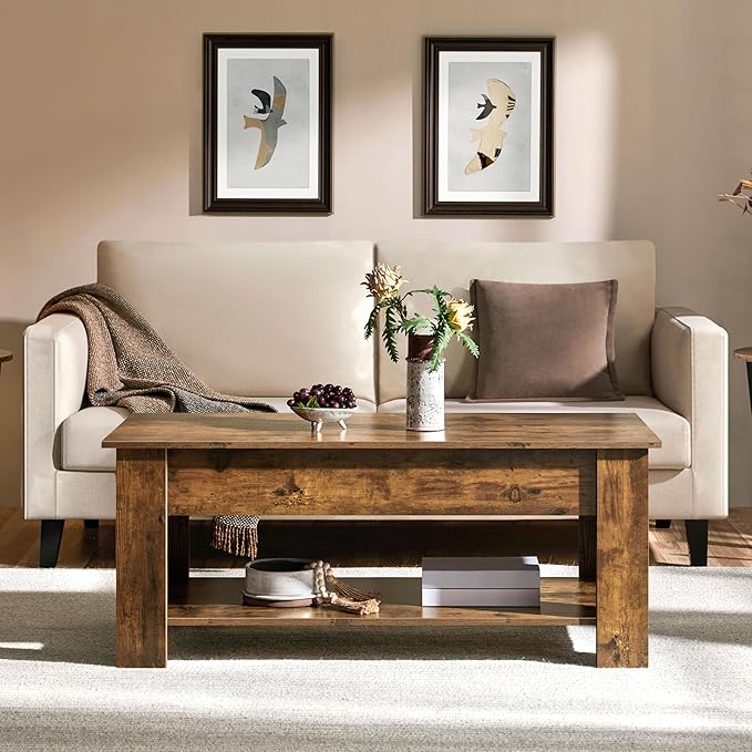 Yaheetech Coffee Table, 47.5in Lift top Coffee Table - Image 2