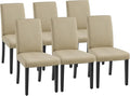 Yaheetech Dining Chairs Set of 6 Fabric Upholstered Parson Kitchen Chairs by Yaheetech