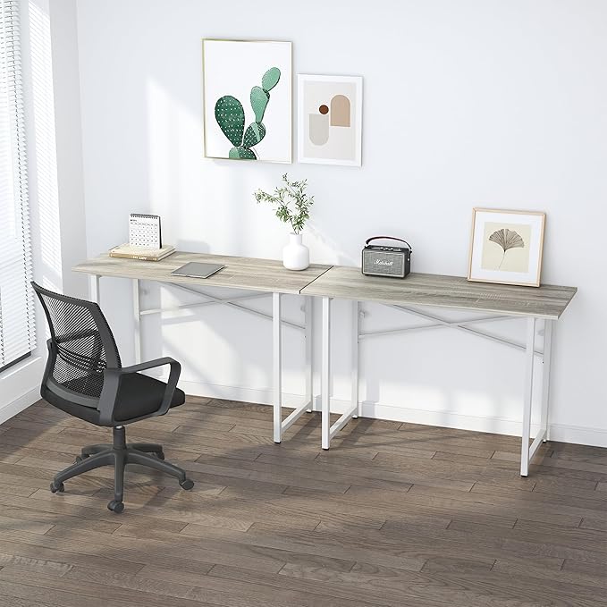 Folding Desk 47 inch No Assembly Required Home Office Table, Writing Gaming - Image 6