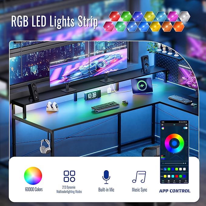 Pamray 64 Inch L Shaped Gaming Desk - Image 3
