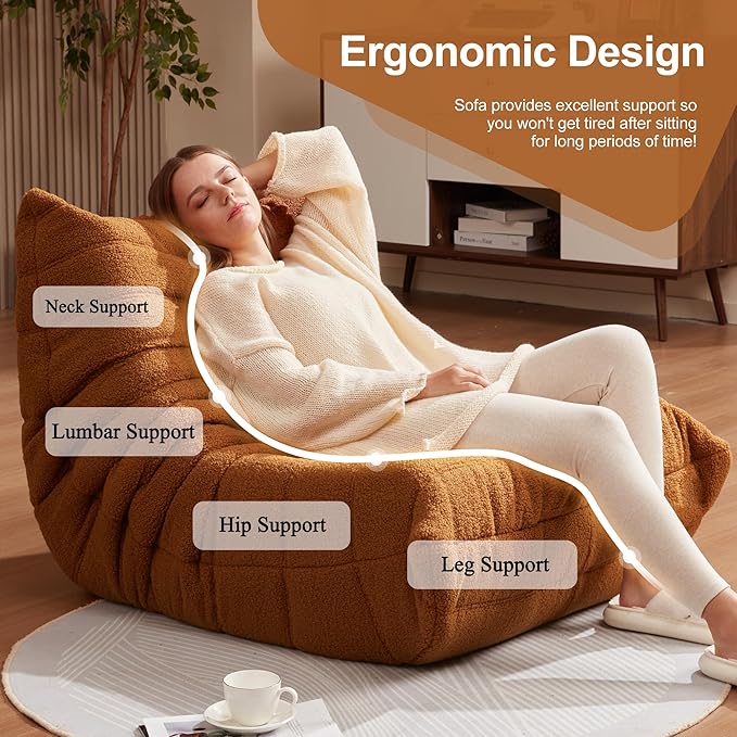Bean Bag Chairs for Adults Giant Bean Bag Chair Memory Foam BeanBag Chair Big - Image 5