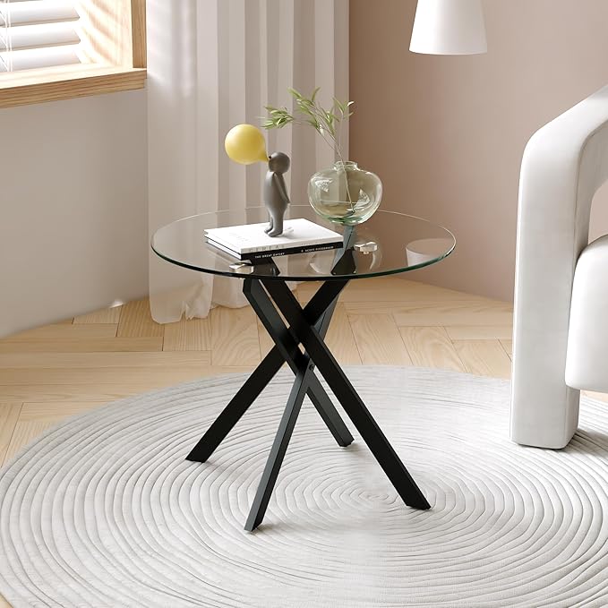 Round Side Table Modern 20 Inch End Table - Image 3