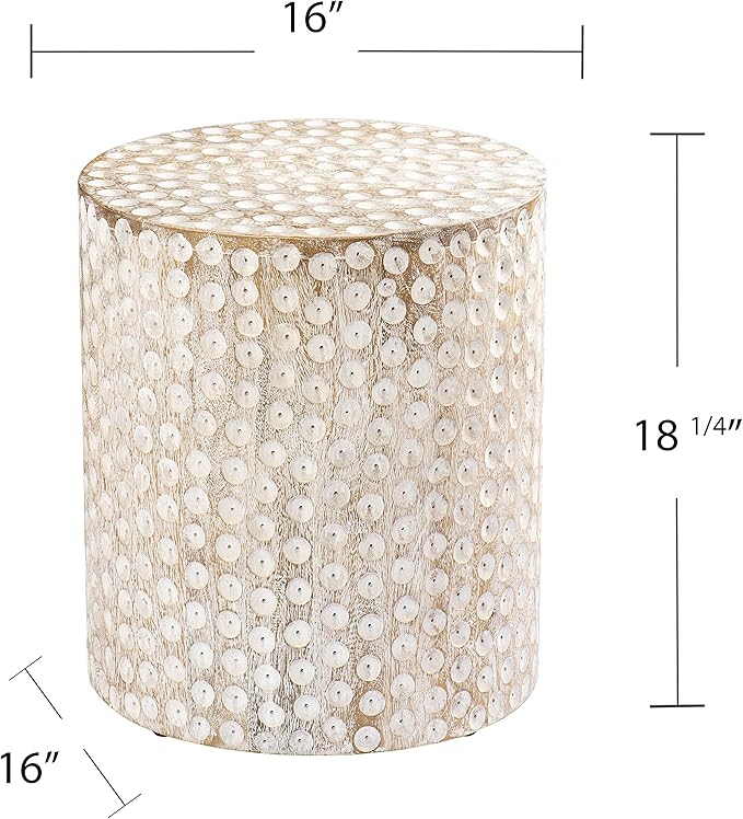 SEI Furniture Campti Round Accent Table - Image 3