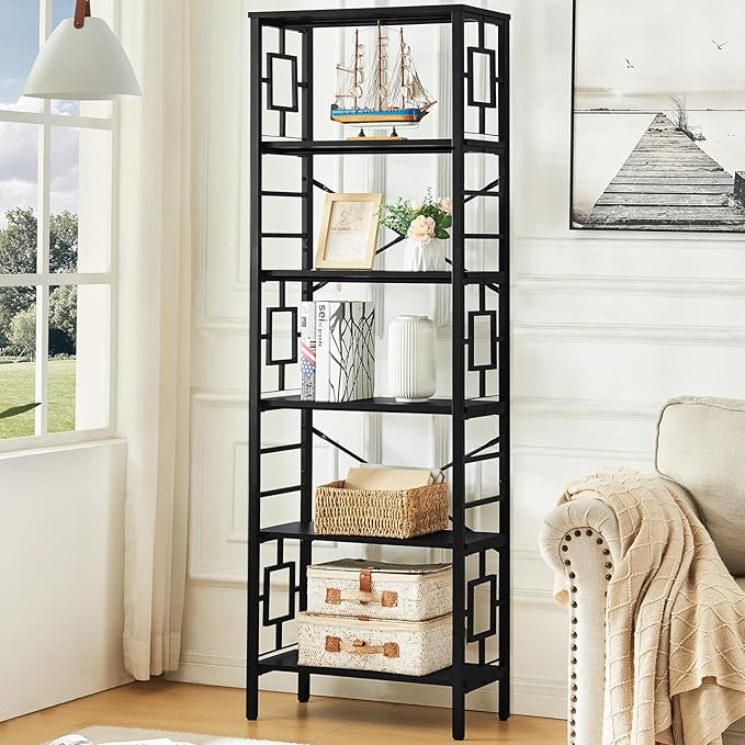 HOMISSUE Tall Bookshelf, Industrial Bookshelf by Homissue