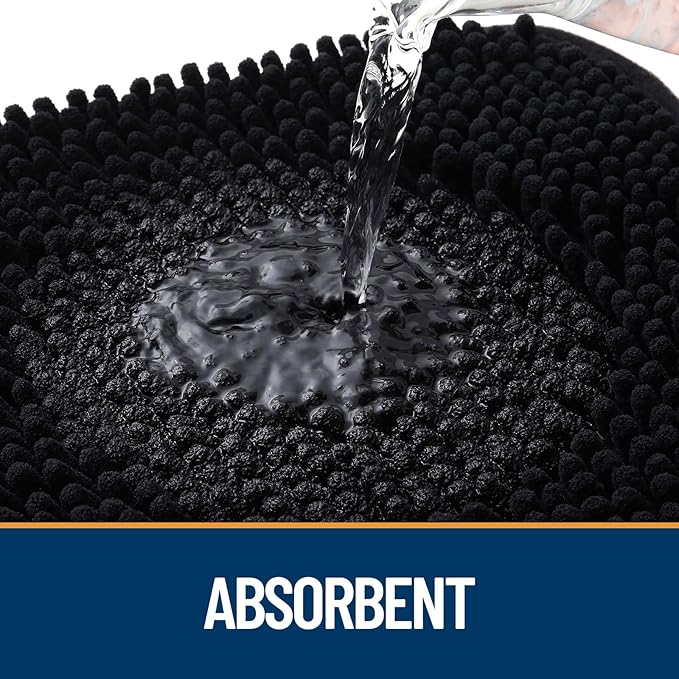 OLANLY Door Mat for Muddy Dog Paws 59x24, Ultra Absorbent Chenille Mud Doormat - Image 3