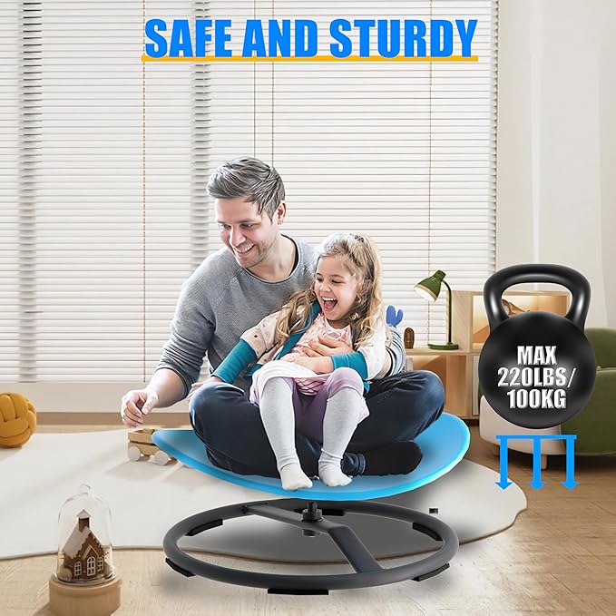Spinning Chair for Autistic Kids, Sensory Swivel Spin Chair for Children - Image 2