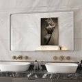 Siver Mirror for Bathroom Framed, Wall-Mounted Mirrors, Bathroom Mirrors Pair by protylctaster