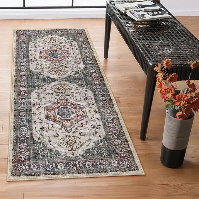 Lahome Oriental Washable Hallway Runner Rug, 2x6 Runners by Lahome