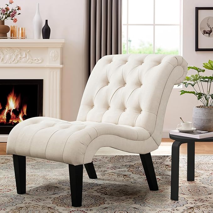 Yongqiang Accent Chair for Bedroom Living Room Chairs Tufted Upholstered Lounge by lightupyourlife