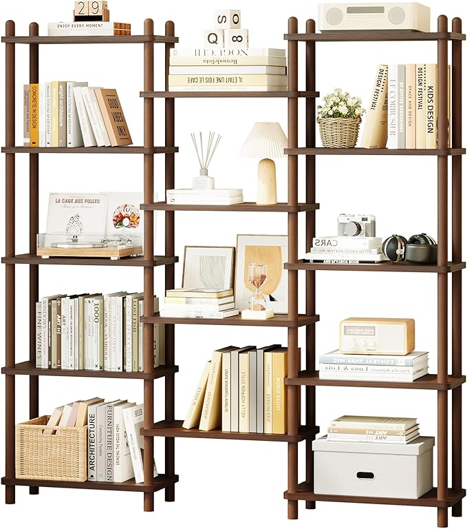 IOTXY Wooden Triple Wide Bookshelf by IOTXY