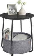 VASAGLE Small Round Side End Table, Modern Nightstand by VASAGLEbySONGMICSHOME
