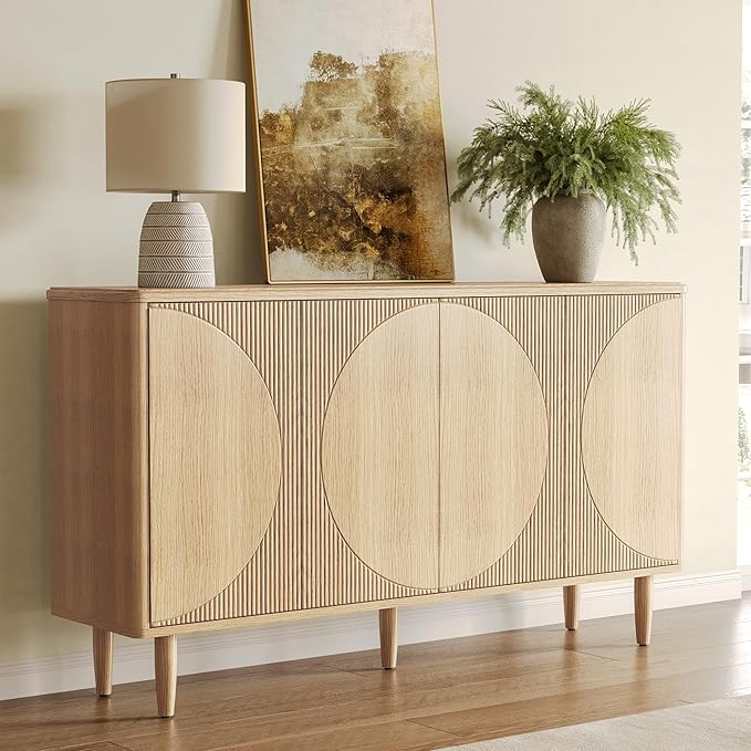 LITTLE TREE 59-Inch Buffet Cabinet Sideboard - Image 4