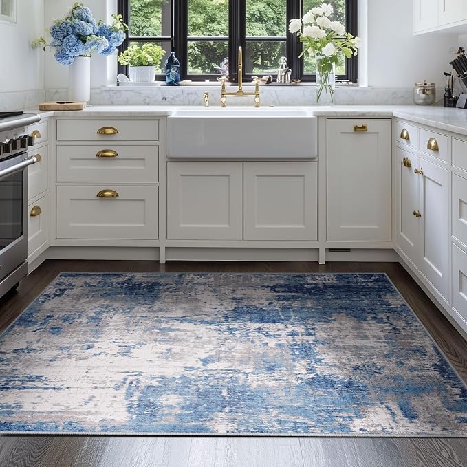 Washable Area Rugs 4'x6' Non-Slip Modern Abstract Soft - Image 6