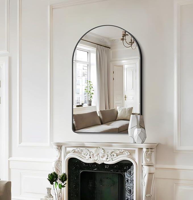 FORBATH Arched Bathroom Mirror 24x36 Inch, Bathroom Mirror Wall Mounted Modern - Image 4